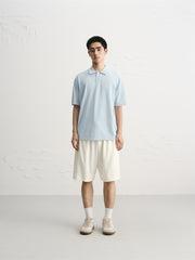 Men's Solid Knit Polo Shirt