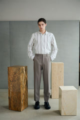 Men's Drapey Straight-Leg Suit Pants