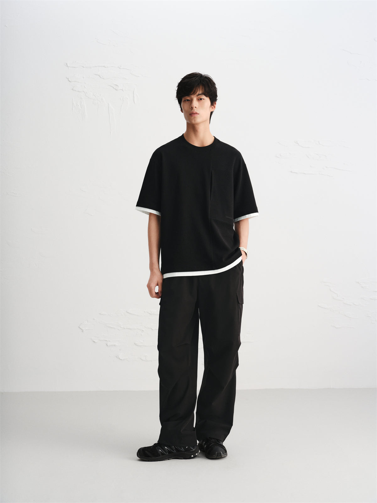 Men's Colorblock Antibacterial Waffle T-Shirt