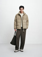 Men's 3D Jacquard Textured Down Jacket