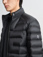 Men's Stand-Collar Goose Down Jacket with Contrast Details