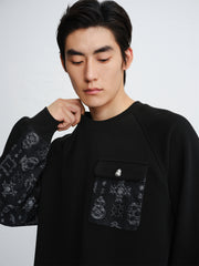 Men's Panel-Patchwork Sweatshirt