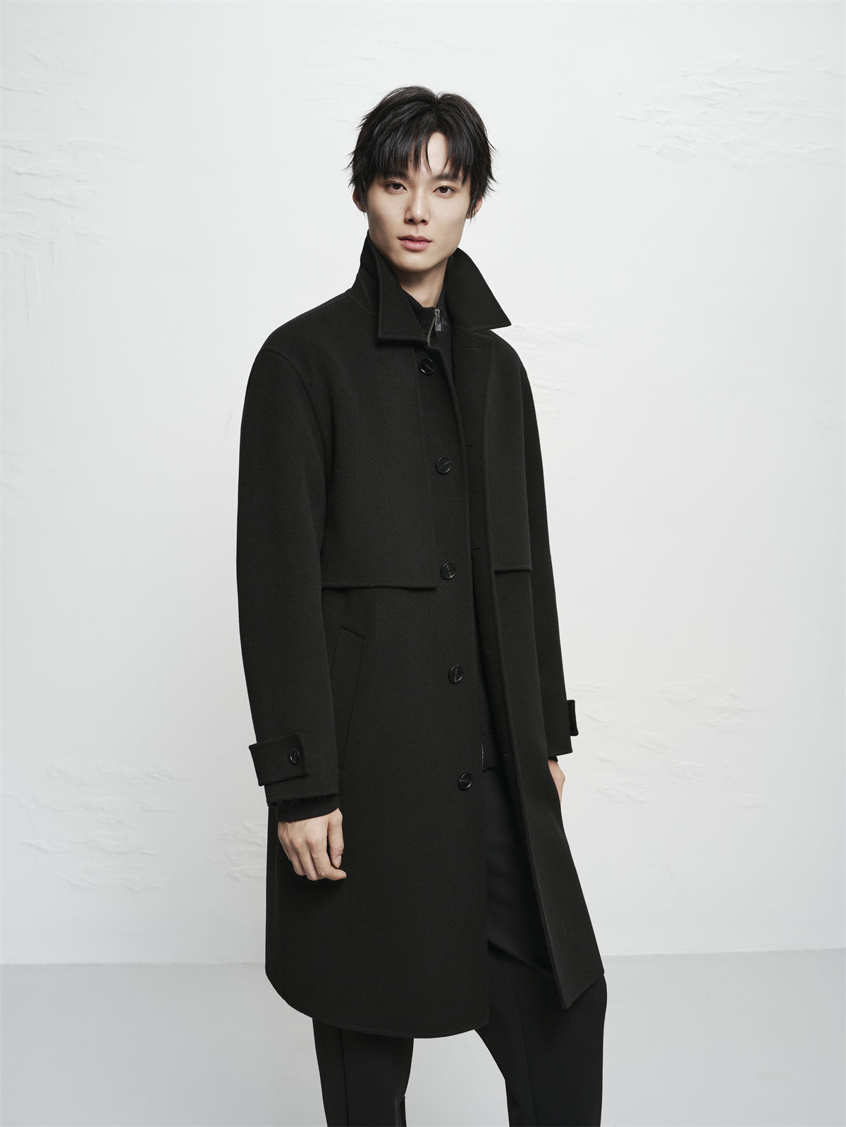 Men's Double-Face Trench-Style Coat