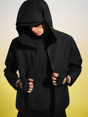 Men's Printed Hooded Shell Jacket