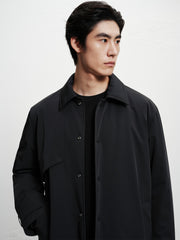 Men's Trench-Style Mid-Length Down Coat