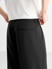 Men's Straight-Leg Textured Suit Pants
