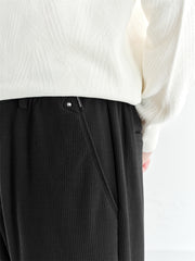 Men's Textured Solid Tapered Pants