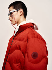 Men's Tonal Jacquard Puffer Jacket