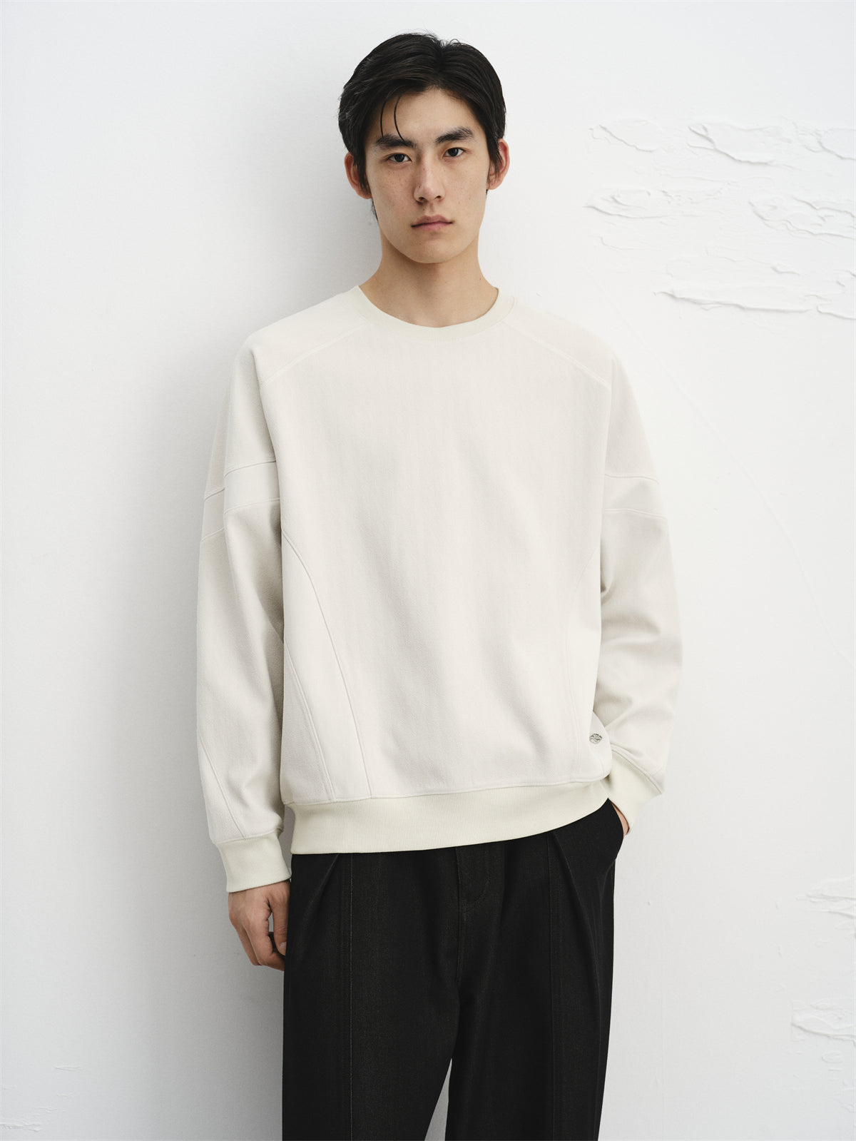 Men's Basic Jacquard Crewneck Sweatshirt