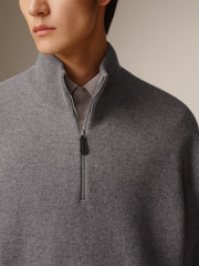 Men's Relaxed Half-Placket Knit Sweater