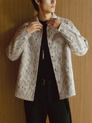 Men's Fleece-Lined Textured Tweed Shirt