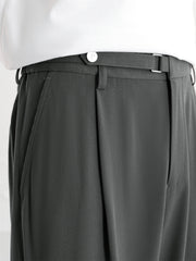 Men's Draped Wide-Leg Trousers
