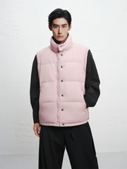 Men's Reversible Down Jacket with Detachable Sleeves