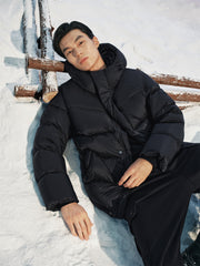 Men's Infrared Thermal Hooded Goose Down Jacket