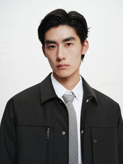 Men's Business Shirt-Style Goose Down Jacket