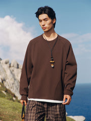 Men's Textured Waffle Knit Sweatshirt