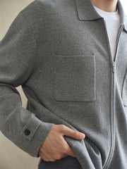 Men's Solid Oversized Knit Cardigan
