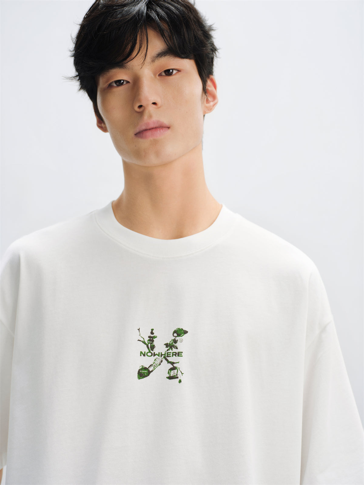 Men's Contrast Print Cotton T-Shirt