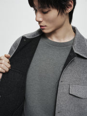 Men's Short Ombre Wool-Blend Jacket