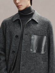 Men's  Split Pocket Wool Coat