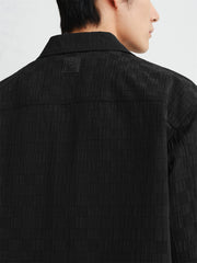 Men's Relaxed Checkerboard Jacquard Shirt