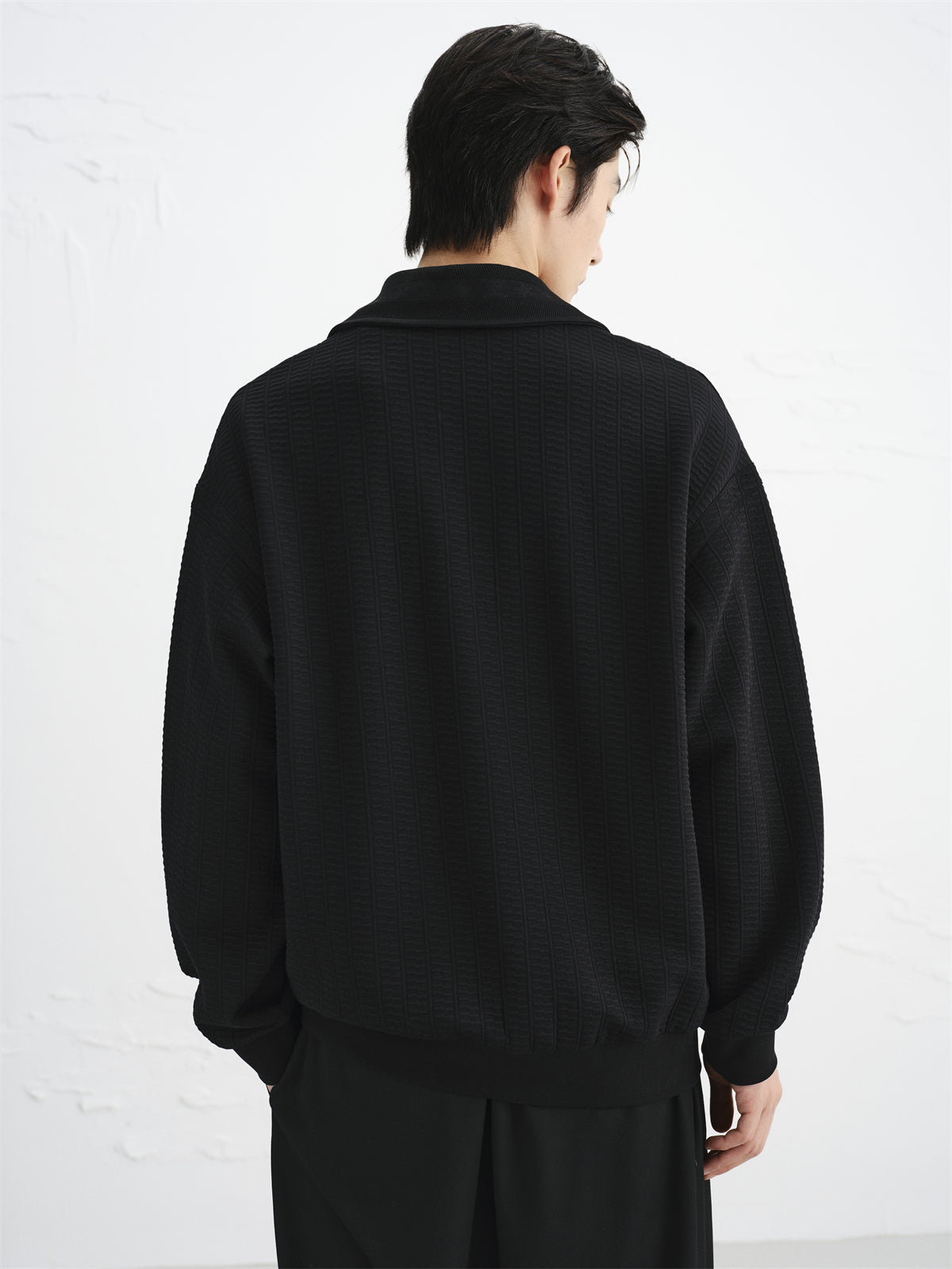 Men's Allover Jacquard Pullover Sweatshirt