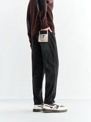 Men's Cashmere-Blend Fleece-Lined Tapered Jeans