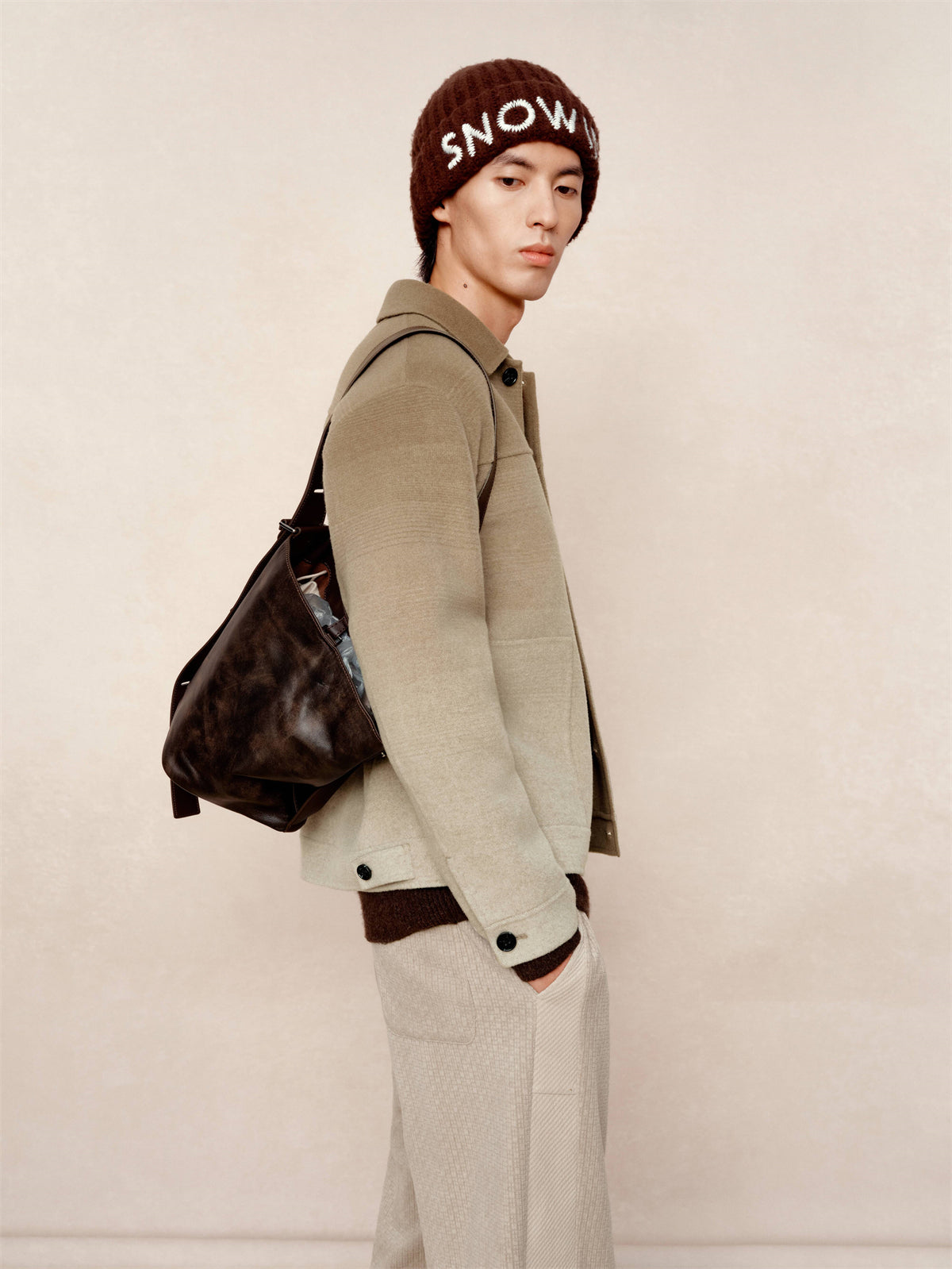 Men's Gradient Sheep Wool Jacket