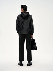 Men's Tonal Jacquard Hooded Jacket