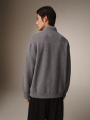 Men's Relaxed Half-Placket Knit Sweater