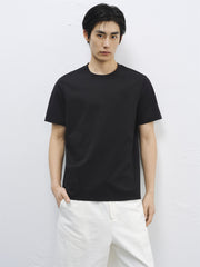 Men's Solid Embossed Knit T-Shirt