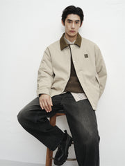 Men's Utility Down Jacket with Contrast Details