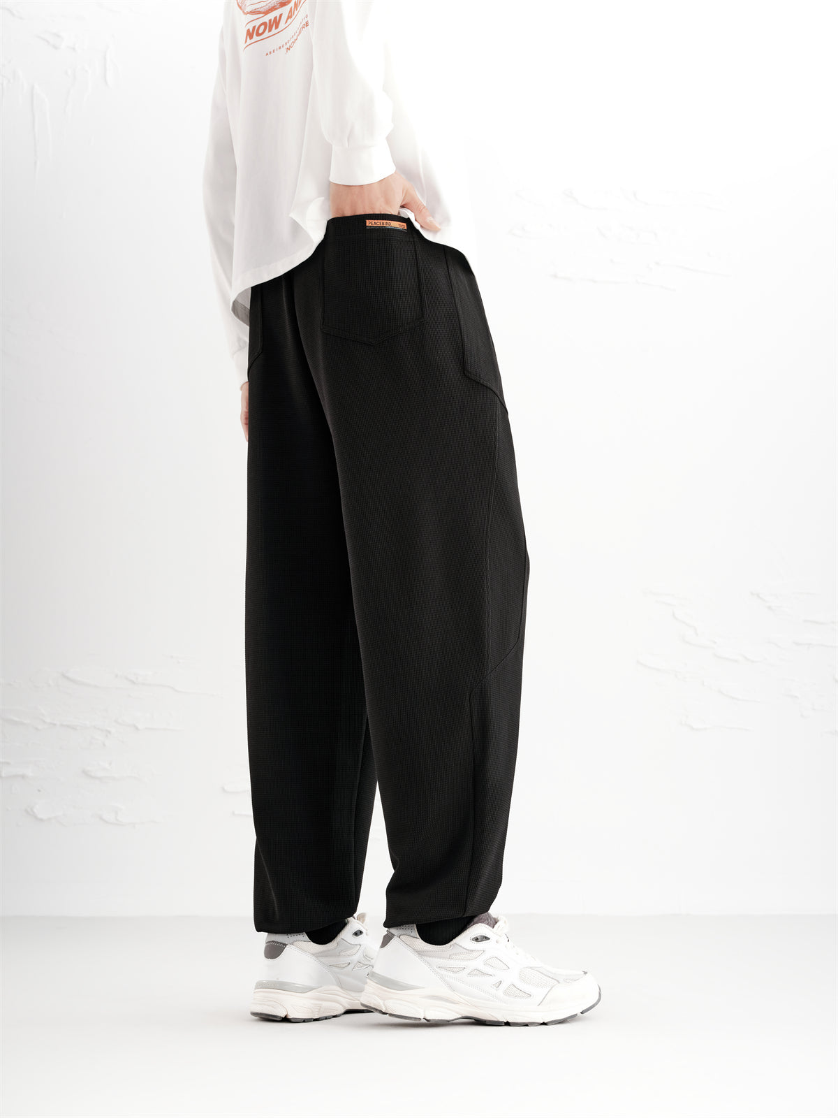 Men's Drawstring Waffle Jogger Pants