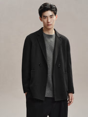 Men's Formal Double-Faced Wool Blend Jacket