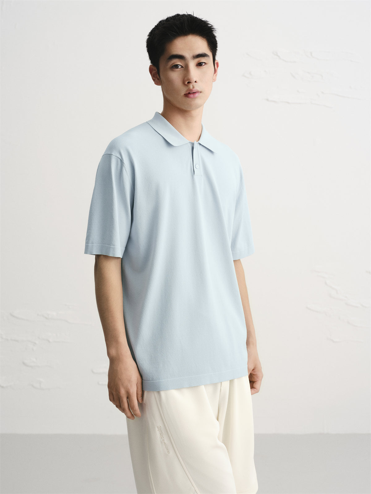 Men's Solid Knit Polo Shirt