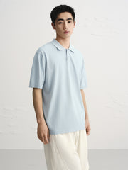 Men's Solid Knit Polo Shirt