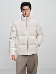 Men's Allover Letter Embossed Down Jacket