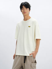 Men's Relaxed-Fit Cotton T-Shirt with Embroidery
