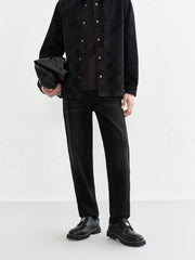 Men's Washed Tapered Jeans