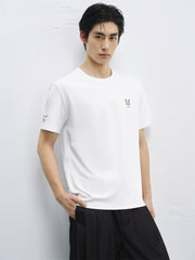 Men's Slim T-Shirt with Contrast Embroidery