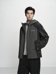 Men's Outdoor Contrast Hooded Jacket