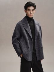 Men's Double-Breasted Wool Coat