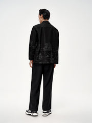 Men's Printed Denim Shirt