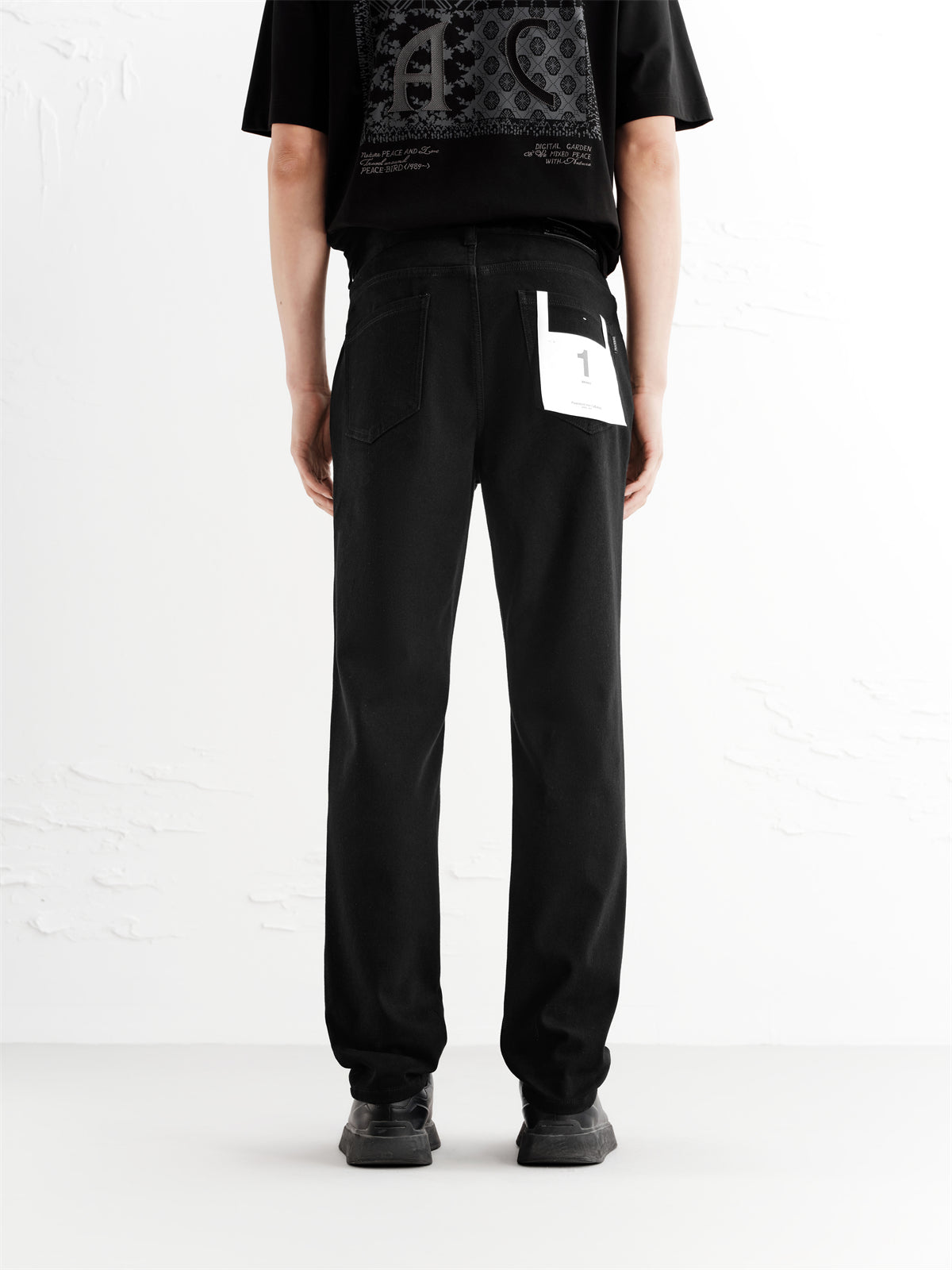 Men's Skinny Jeans with Jacquard Pocket Detail