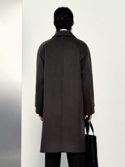 Men's Adjustable Waist Wool Blends Coat