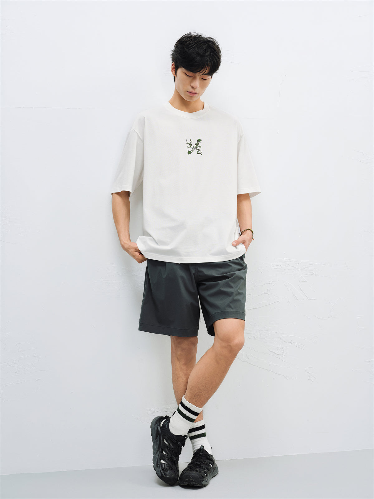 Men's Contrast Print Cotton T-Shirt
