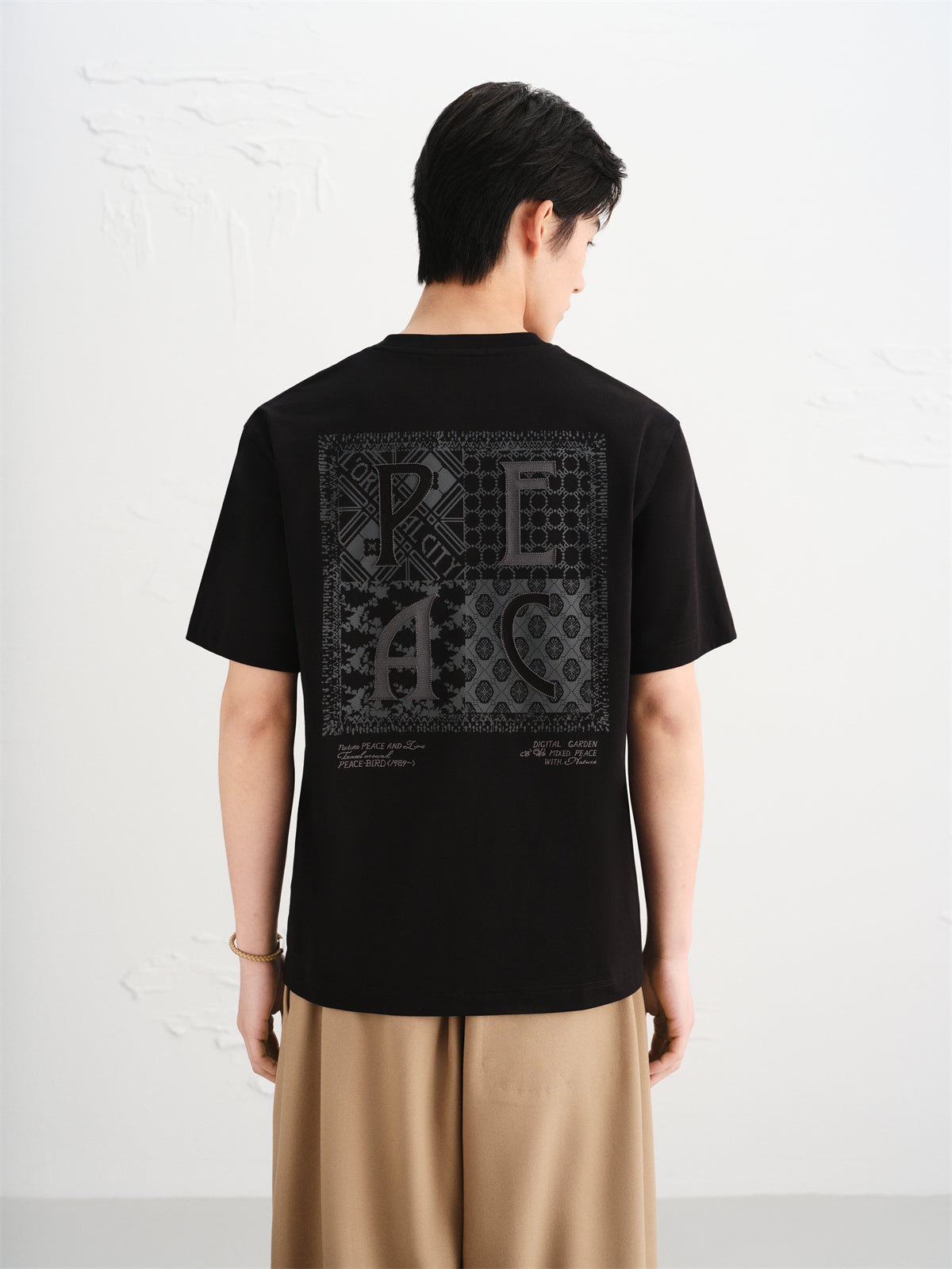Men's Heavyweight Printed Embroidered T-Shirt