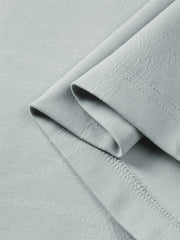 Men's Solid T-Shirt with Subtle Jacquard Pattern