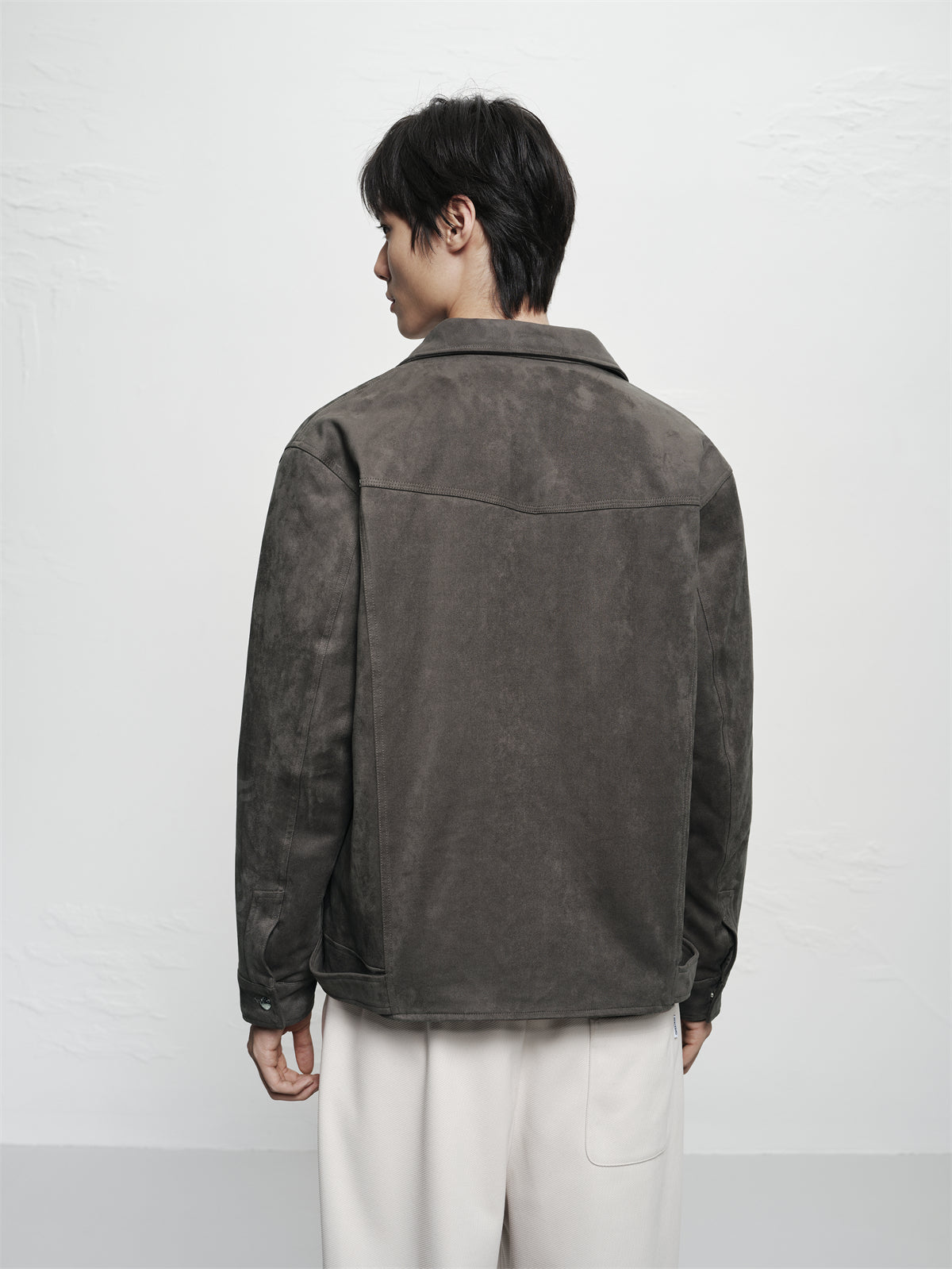 Men's Quilted Faux Suede Jacket