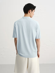 Men's Solid Knit Polo Shirt